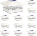Solar Post Cap Lights Outdoor 12pack - Bright Waterproof Deck Lighting