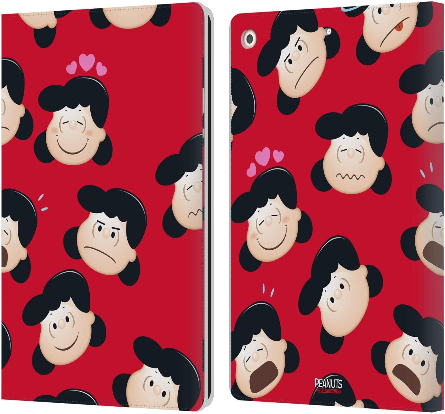 Peanuts Lucy Character Patterns Leather Wallet Case for iPad