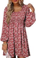 Dokotoo Womens Casual Dresses with Smocked Crewneck Design