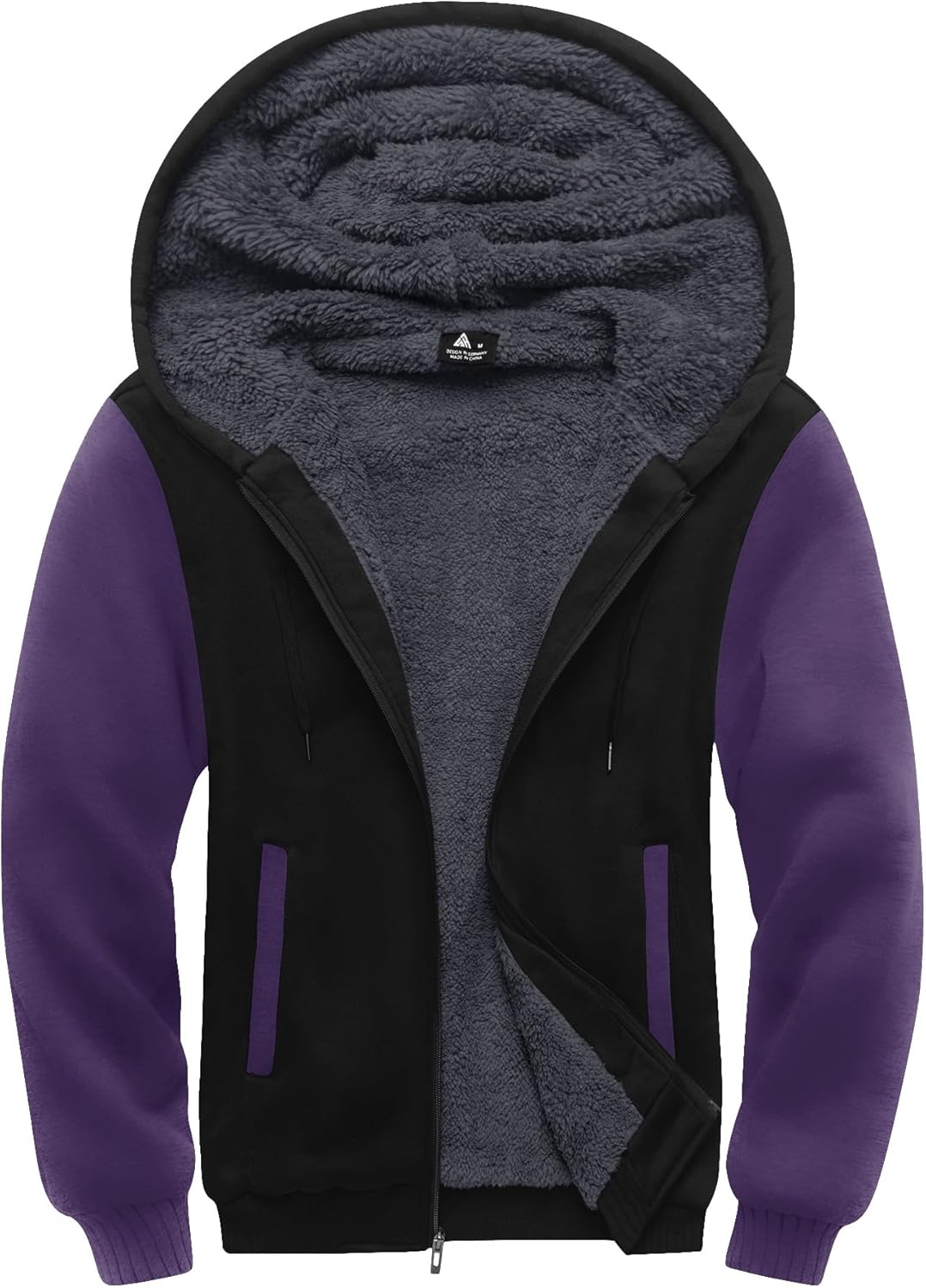 SCODI Heavyweight Fleece Hoodie for Men - Warm Full Zip Jacket
