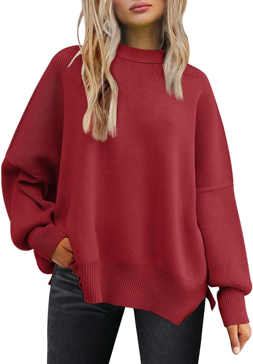 LILLUSORY Women's Oversized Batwing Sweaters for Trendy Fall