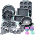 Silicone Bakeware Set 49 Pieces - Heat Resistant Nonstick Molds