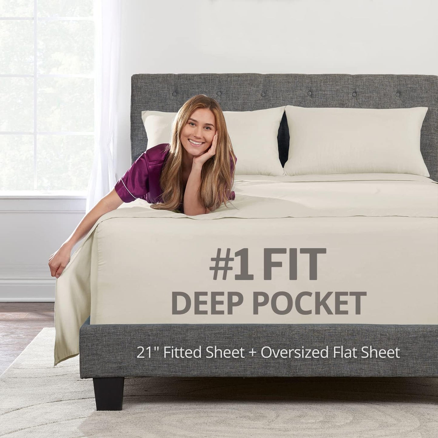 Extra Deep Pocket King Bed Sheets Set for Ultimate Comfort