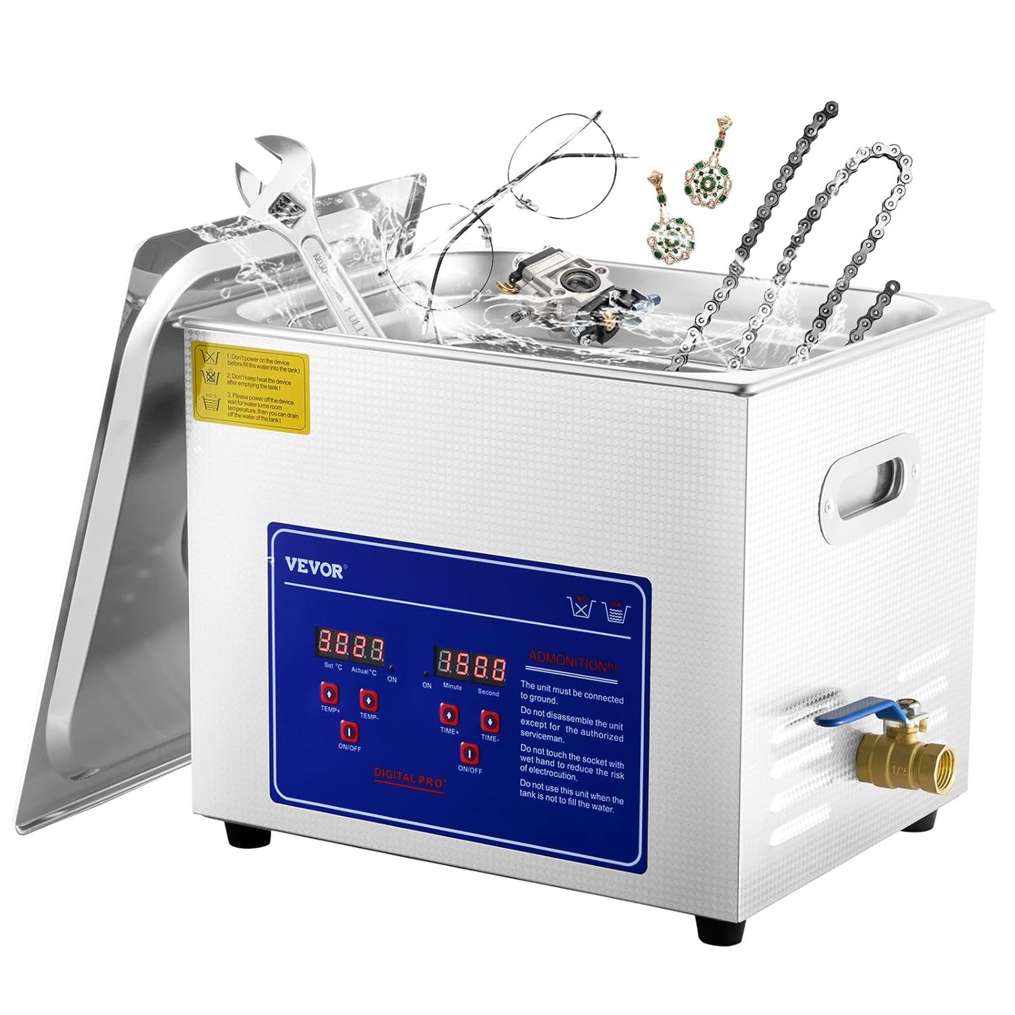 10L Professional Sonic Cleaner for Jewelry and Industrial Parts