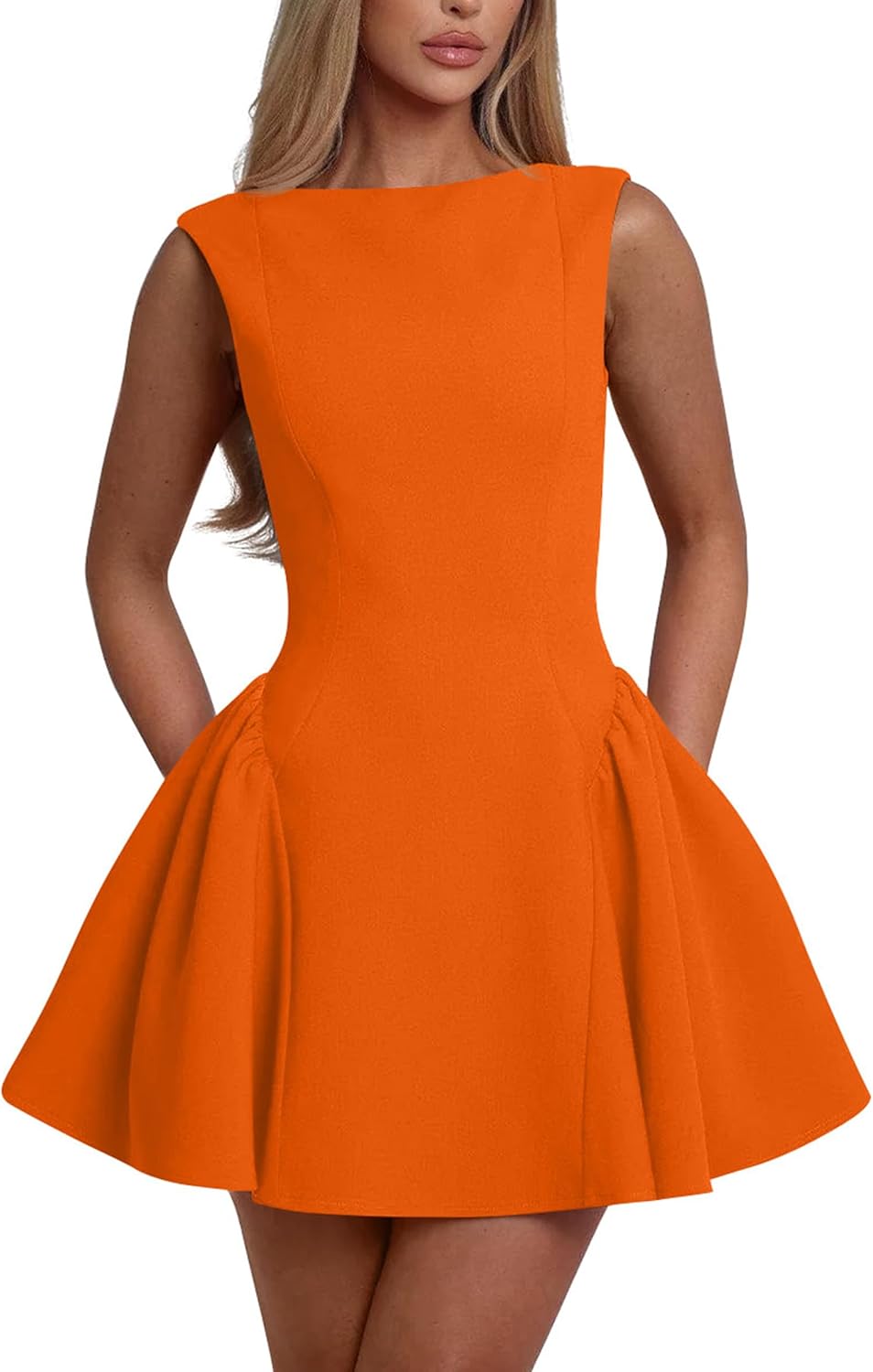 YMDUCH Women's Summer Sleeveless A-line Mini Party Dress Review