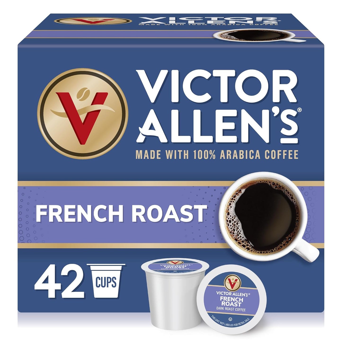 Victor Allen's French Roast Coffee Pods - 42 Count