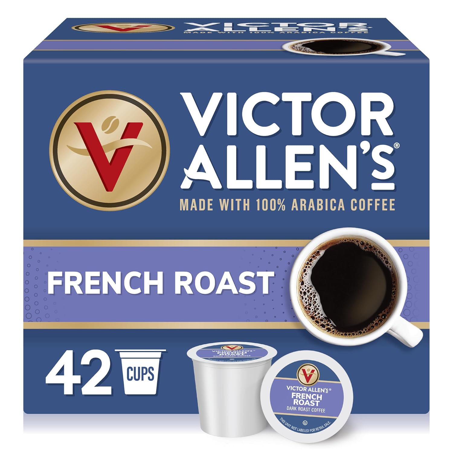 Victor Allen's French Roast Coffee Pods - 42 Count
