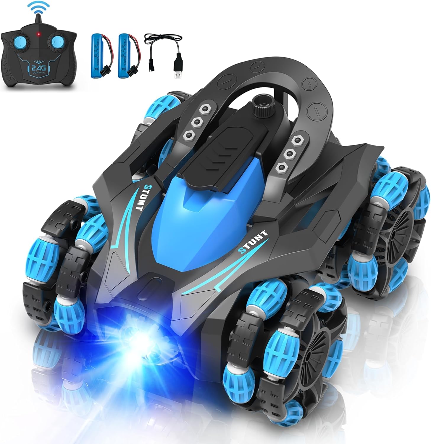 Eulogia RC Stunt Car: 360 Rotation, Drift, Headlights - Perfect Gift!