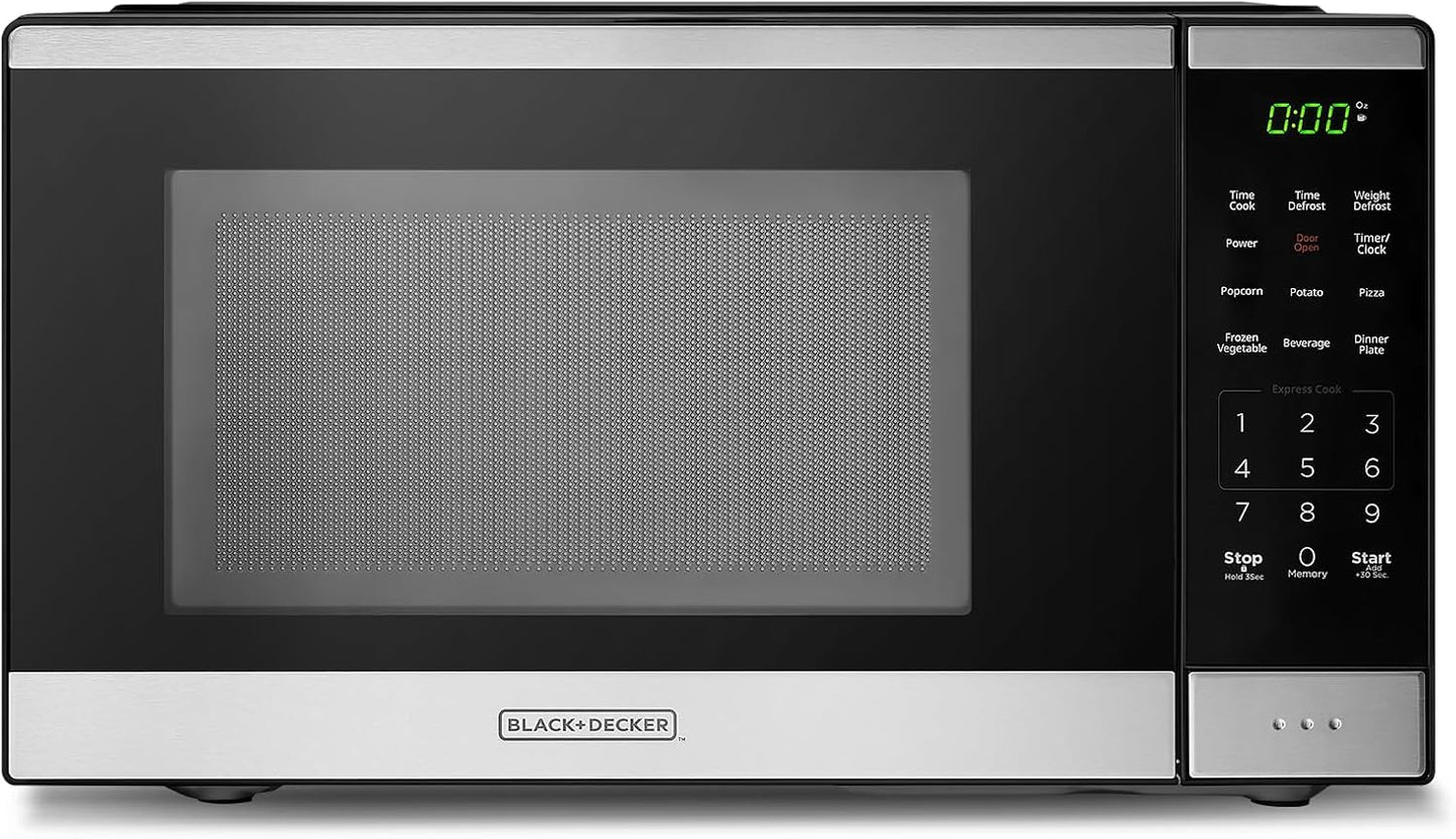 BLACK+DECKER 0.9 Cu Ft Microwave - Easy One-Touch Start