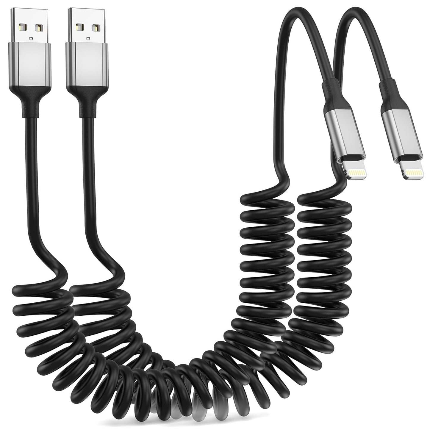 Fast Charging Car iPhone Cable Duo - MFi Certified