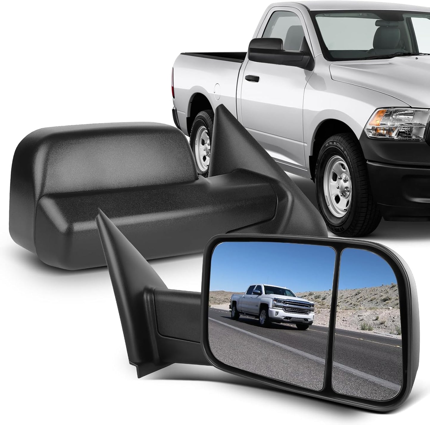 ECCPP Towing Mirrors for 2002-2008 Dodge Ram 1500 2500 Pickup