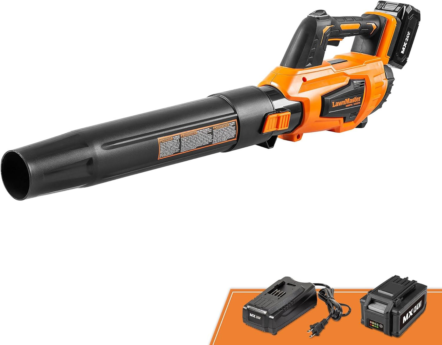 LawnMaster Cordless Blower with 24V Max Battery for Efficiency