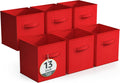 Sorbus Fabric Storage Cubes 6-Pack - Collapsible 13 in Cube Organizer