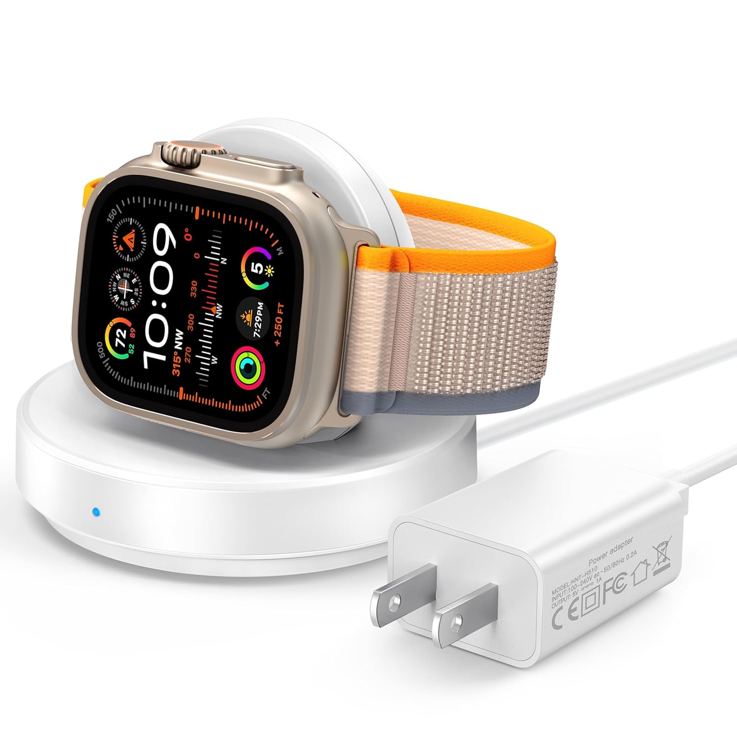 Wireless Apple Watch Charger Stand - Nightstand Mode, Ultra 2 Compatible