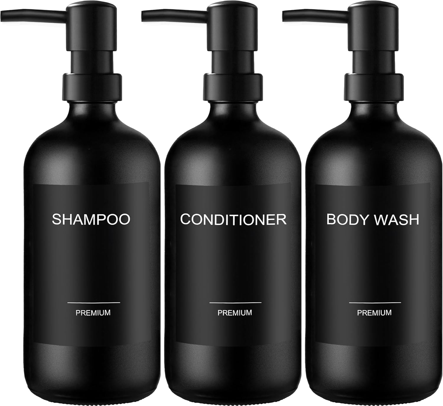 Refillable Glass Shower Dispenser Set by GM GMISUN