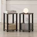 Furinno Simplistic Compact Bedside Table Nightstand - Space-Saving Set