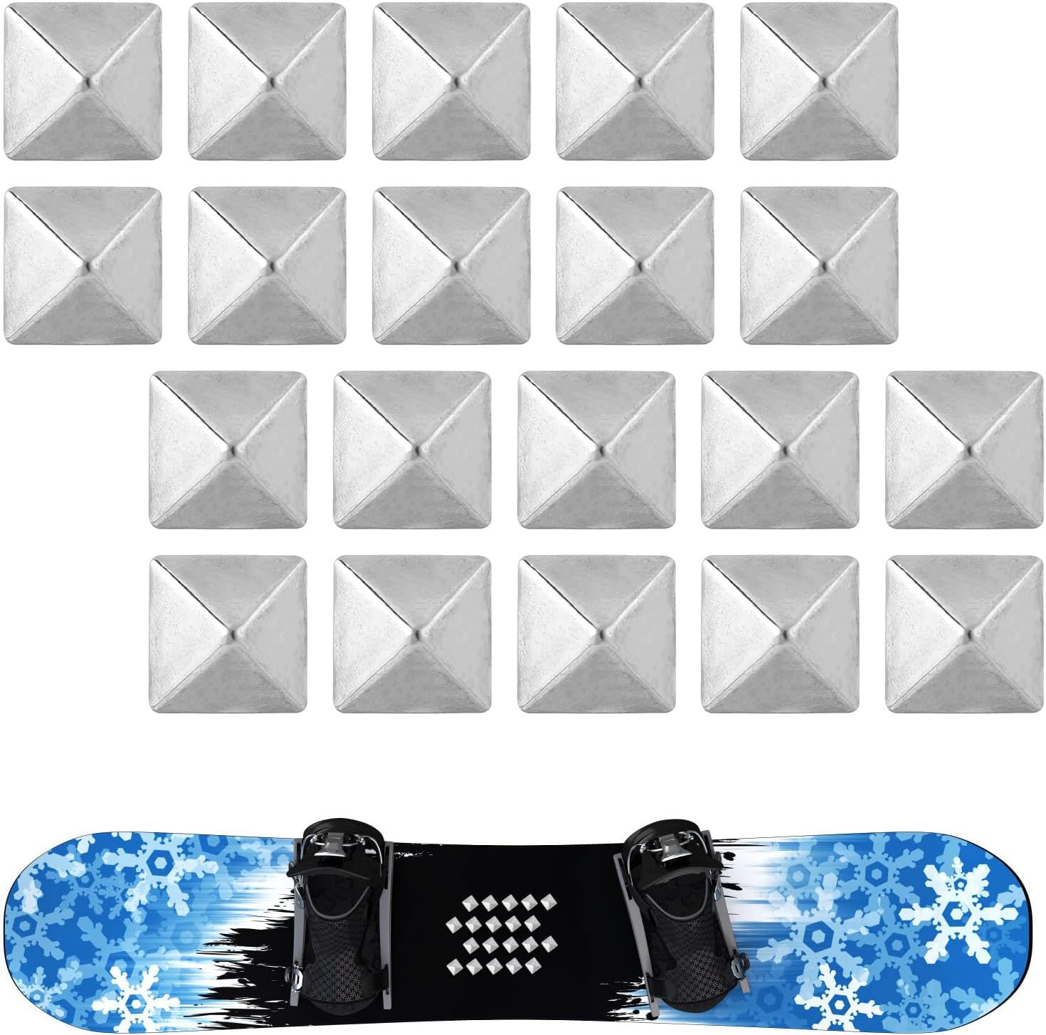 Anti-Slip Pyramid Studs Snowboard Pads ~ Enhanced Grip