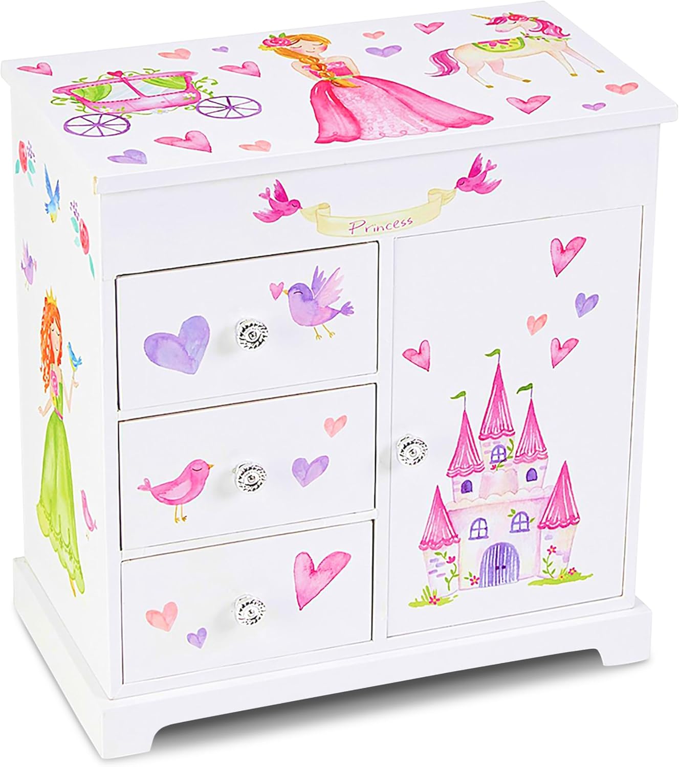 Musical Jewelry Box for Girls with Spinning Princess Doll