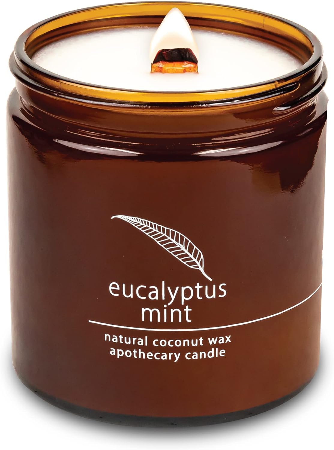 Hemlock Park Crackling Wood Wick Candle Eucalyptus Mint 16 oz