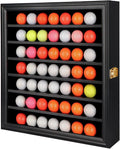 Golf Ball Display Case Wall Mounted Holder - 49 Ball Cabinet