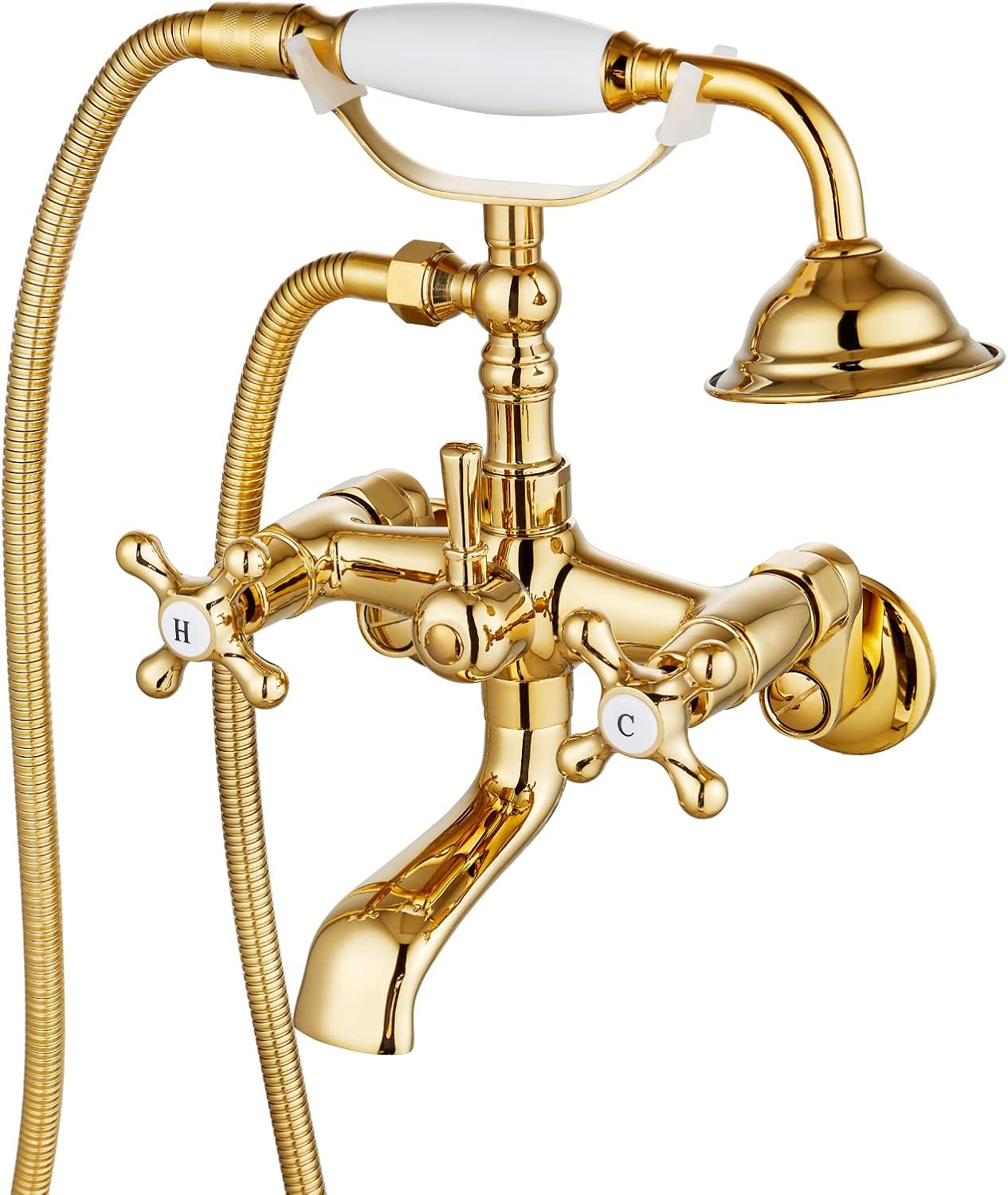 Gotonovo Clawfoot Bathtub Faucet with Hand Held Shower Set