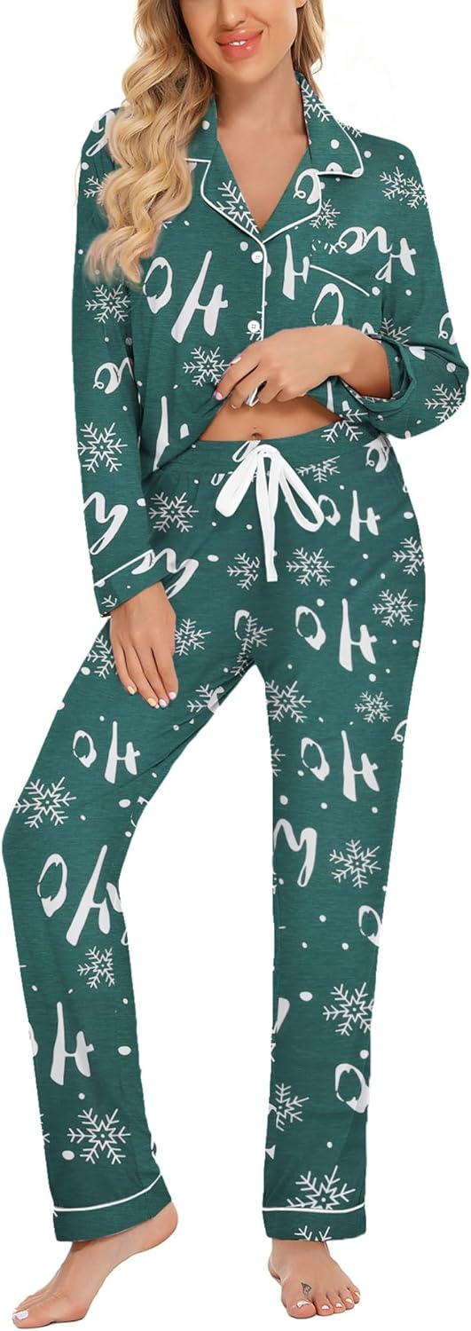 Leikar Button Up Pajama Set for Women - Soft and Comfy PJs