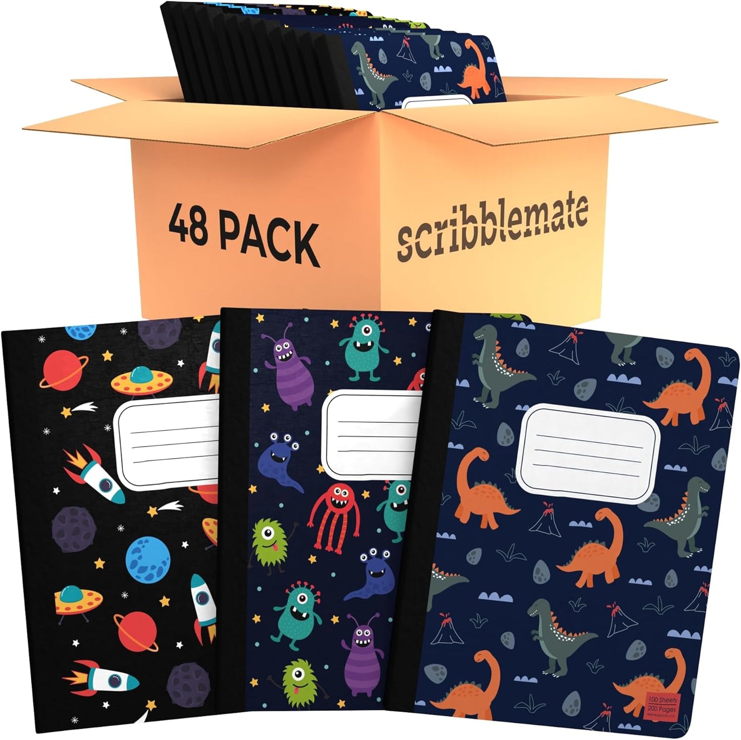 ScribbleMate: Bulk Wide Ruled Composition Notebooks for Kids