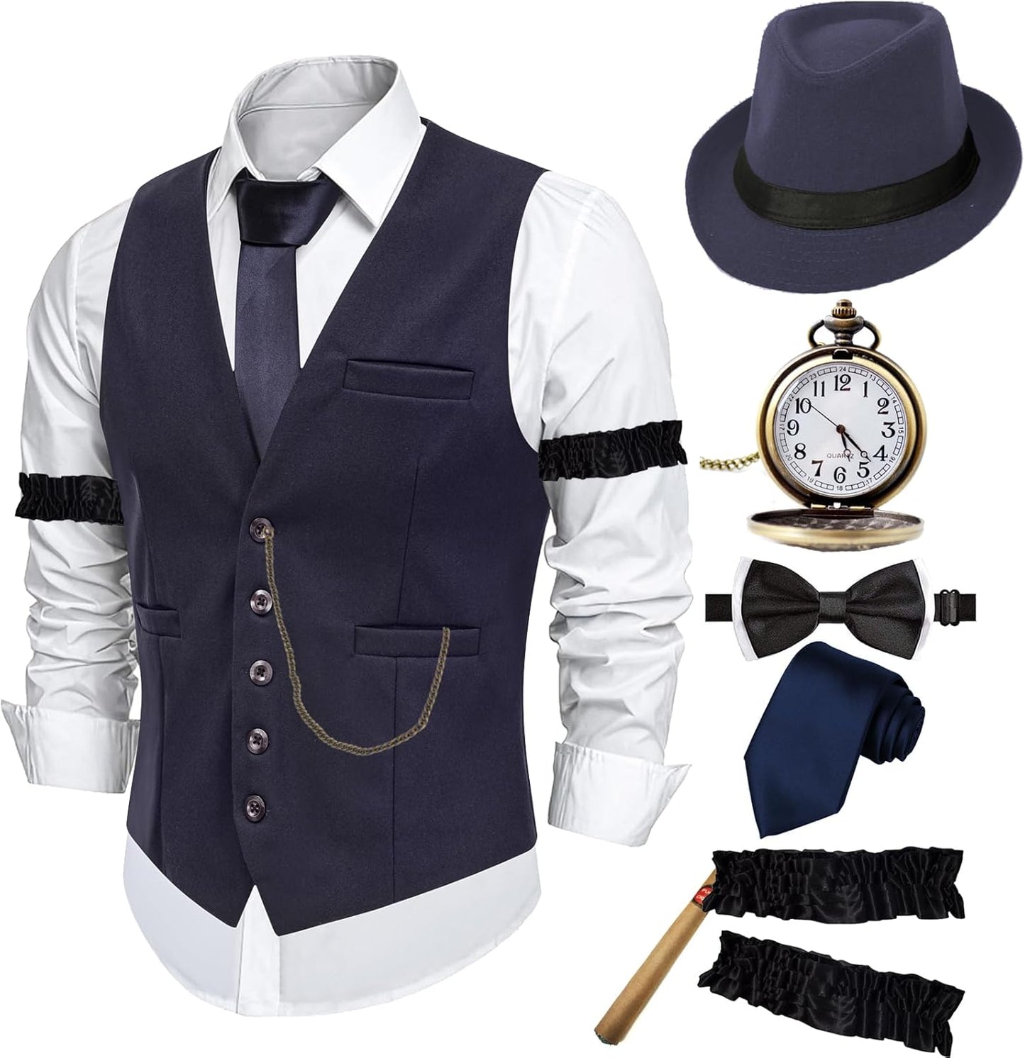1920s Mens Costume Peaky Blinders Outfit for Halloween Events