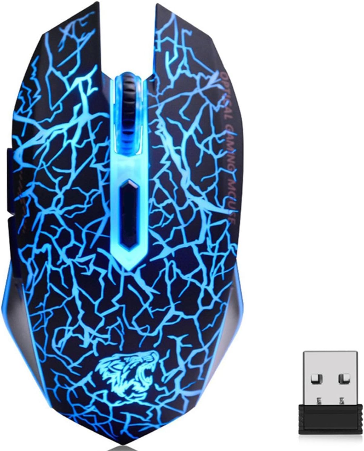 Silent Rechargeable Wireless Gaming Mouse with Colorful LED