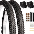 2 Pack 24 in x 1.95 in Mountain Bike Tire Set - Puncture-Resistant