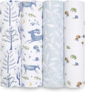 aden + anais Swaddle Blanket 4-Pack - Oversized Organic Muslin