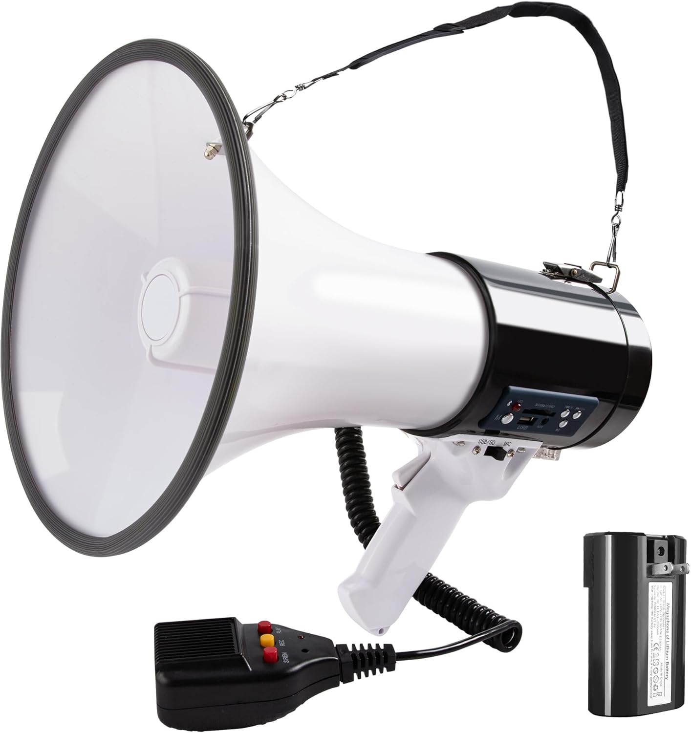 50W Bluetooth Megaphone with Rechargeable Battery for Outdoor Use