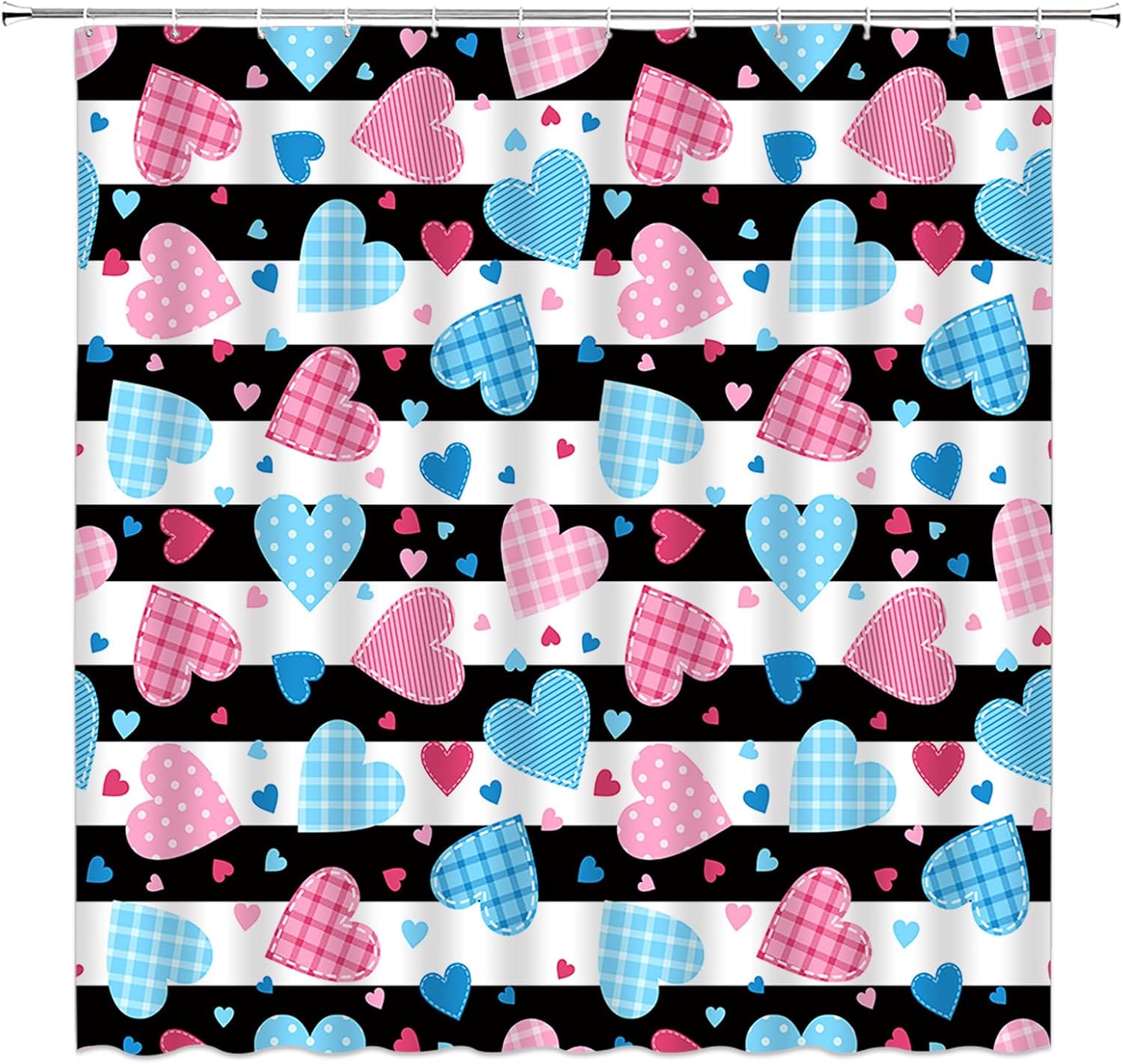 Romantic Valentine's Shower Curtain Set ~ 35 characters