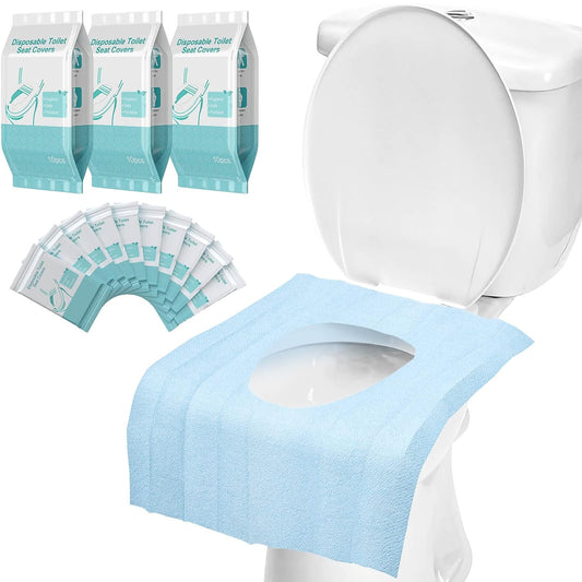Waterproof XL Toilet Seat Covers - 30 Pack Individually Wrapped for Ultimate Hygiene