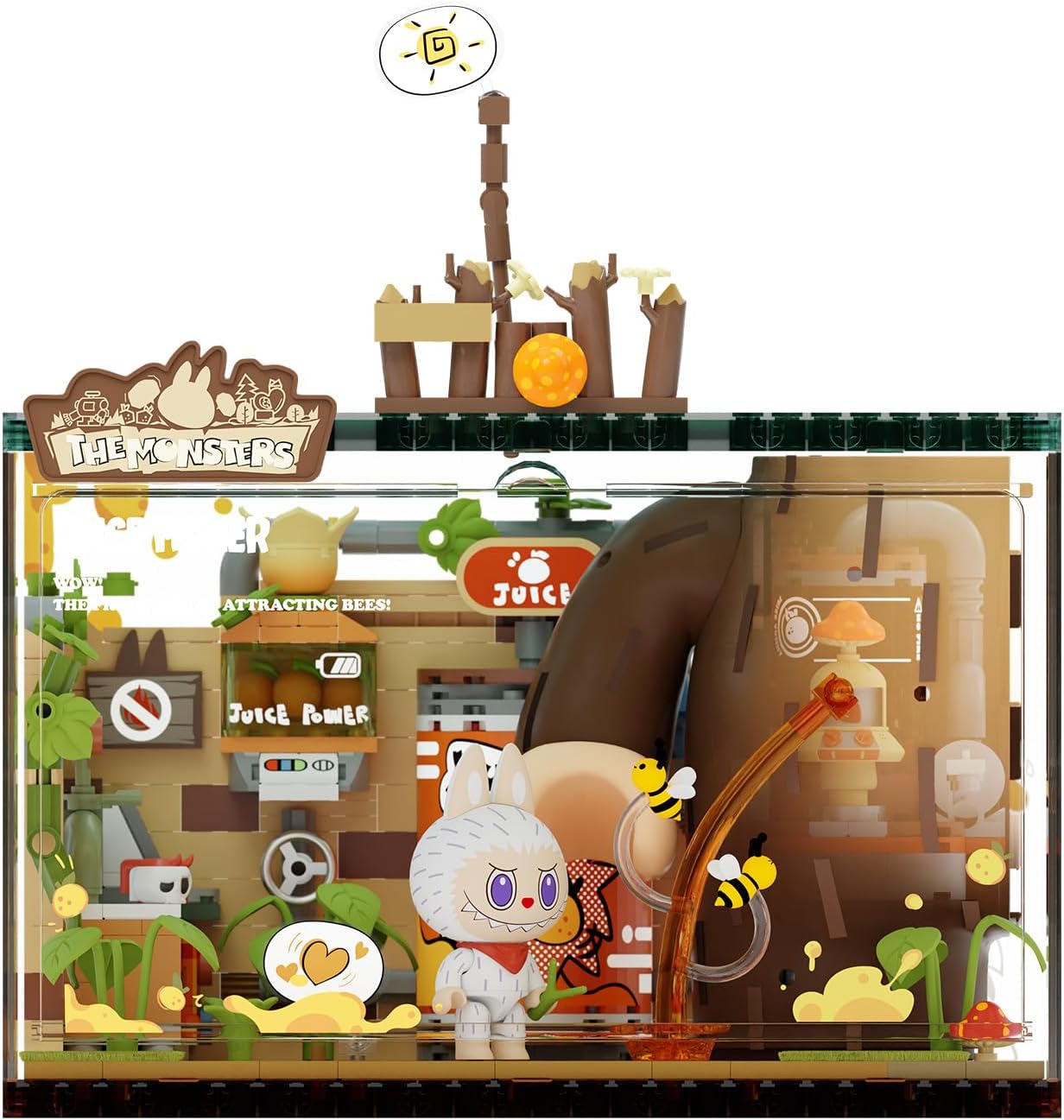 POP MART The Monsters Forest Secret Base Juice Maker Building Toy
