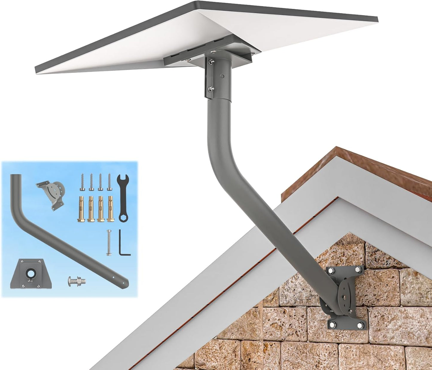 Starlink Gen 3 Mount for Wall with Pipe Adapter by ANTENAFIX