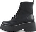 Soda FLING Women Chunky Lug Sole Combat Ankle Boot - Fashionable