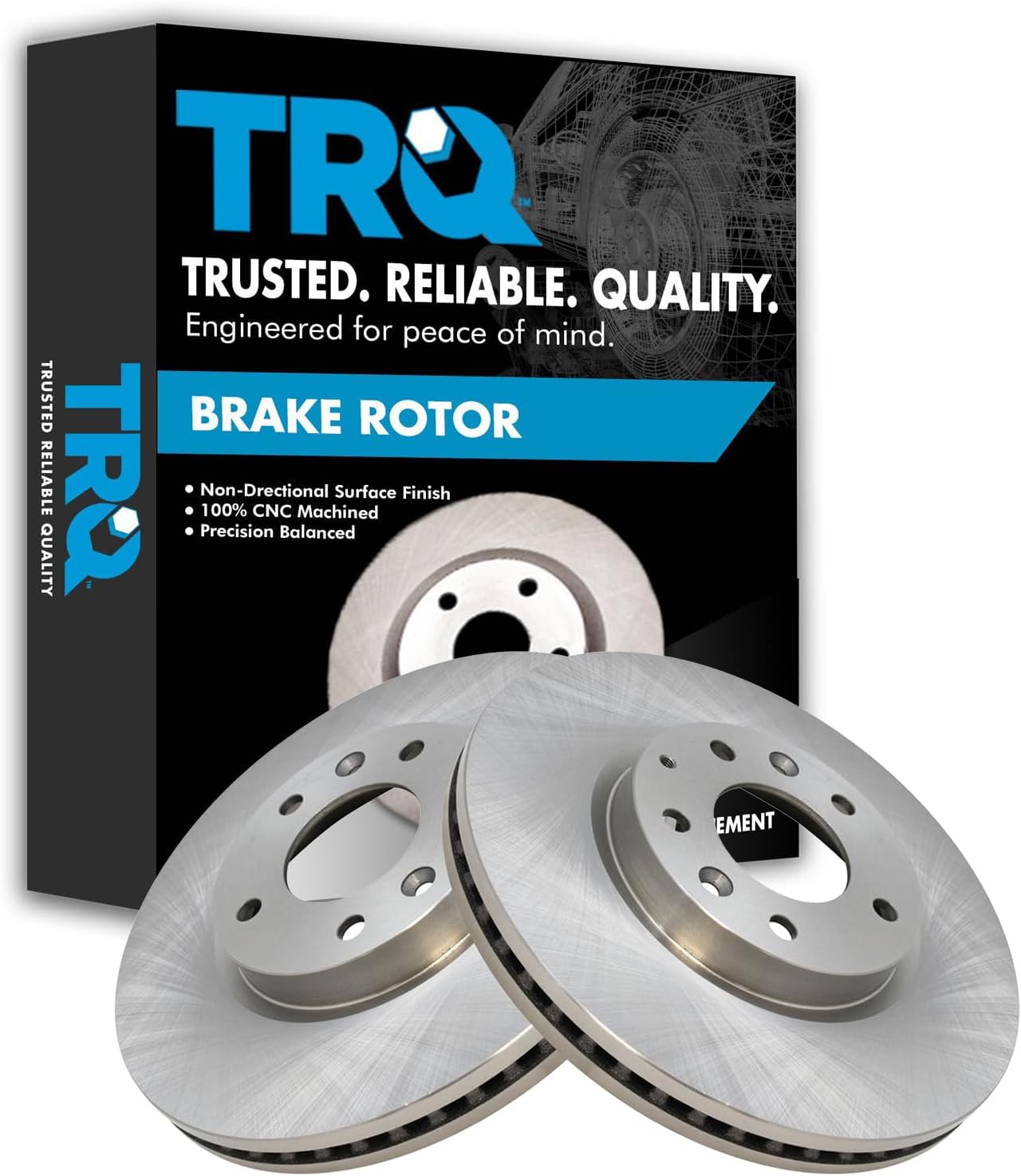 TRQ Front Brake Rotors Set Vented for 2007-2012 Mazda CX-7