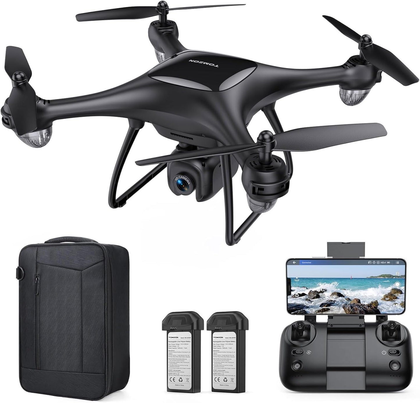 Ultra-Light 4K FPV Camera Drone by TOMZON - 36 Mins Fly Time
