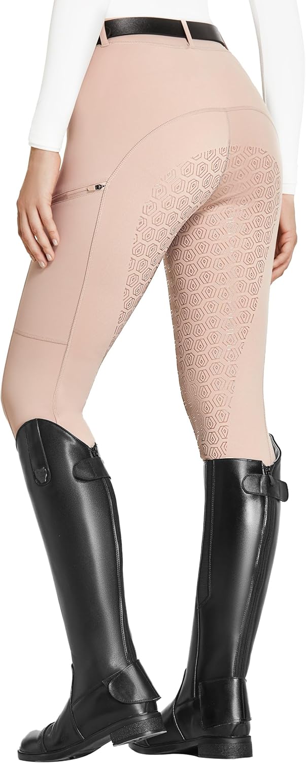 FitsT4 Sports Women's Full Seat Riding Tights for Equestrian Use
