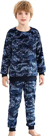 V.&GRIN Boys Girls Fleece Pajamas Set for Kids 7-16 Years