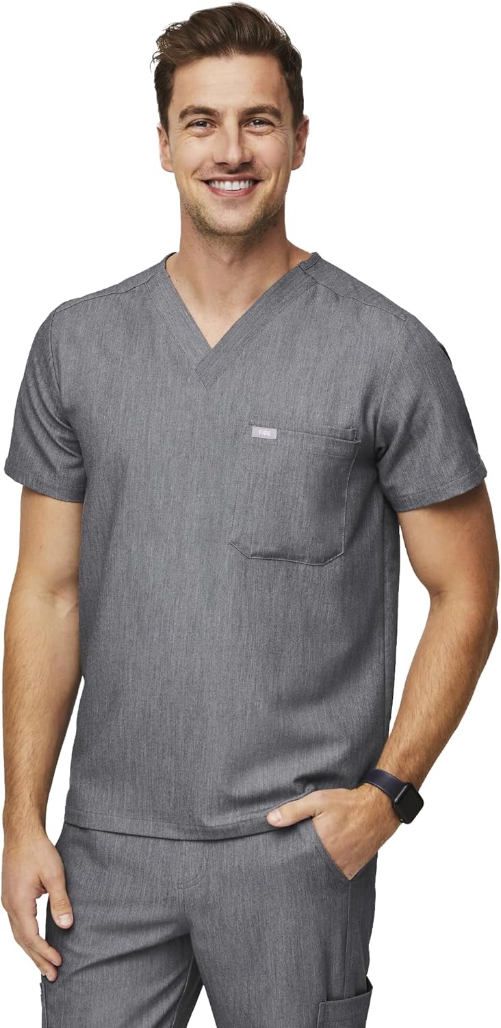 FIGS Leon Scrub Top for Men - Tailored Fit and Comfort