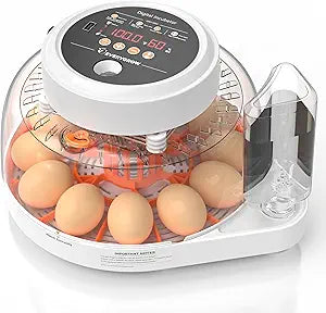 12 Egg Incubator with Humidity Control and Automatic Turner