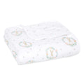 Muslin Baby Blanket for Girls & Boys - Blushing Bunnies Dream Blanket
