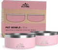Alpine Set of 2 Stainless Steel Dog Bowls for Food and Water