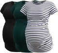 Smallshow Women's Maternity Side Ruched Tunic T-Shirt (Style FX54)