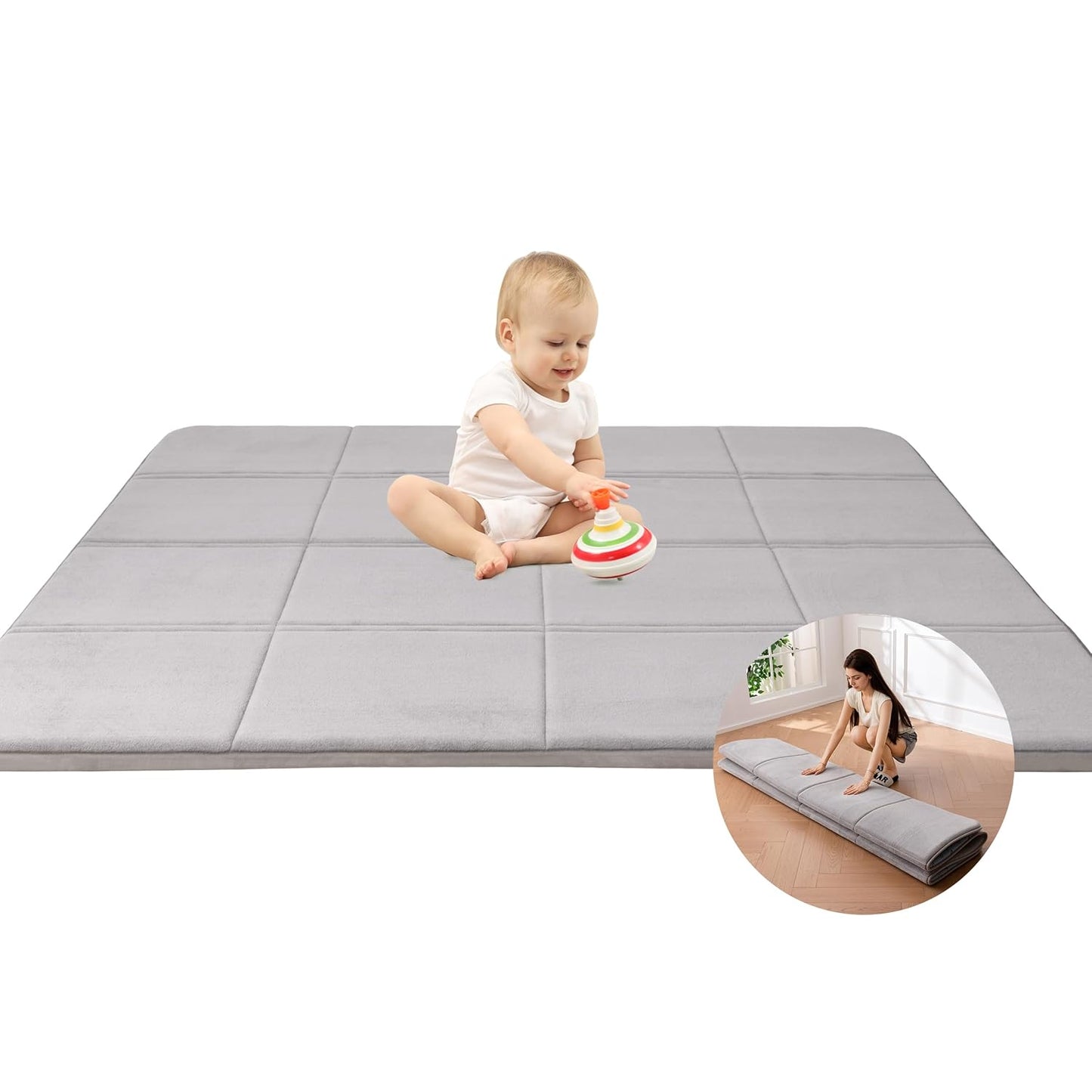 MAXYOYO 1.2-Inch Thick Baby Play Mat for Safe Crawling Fun