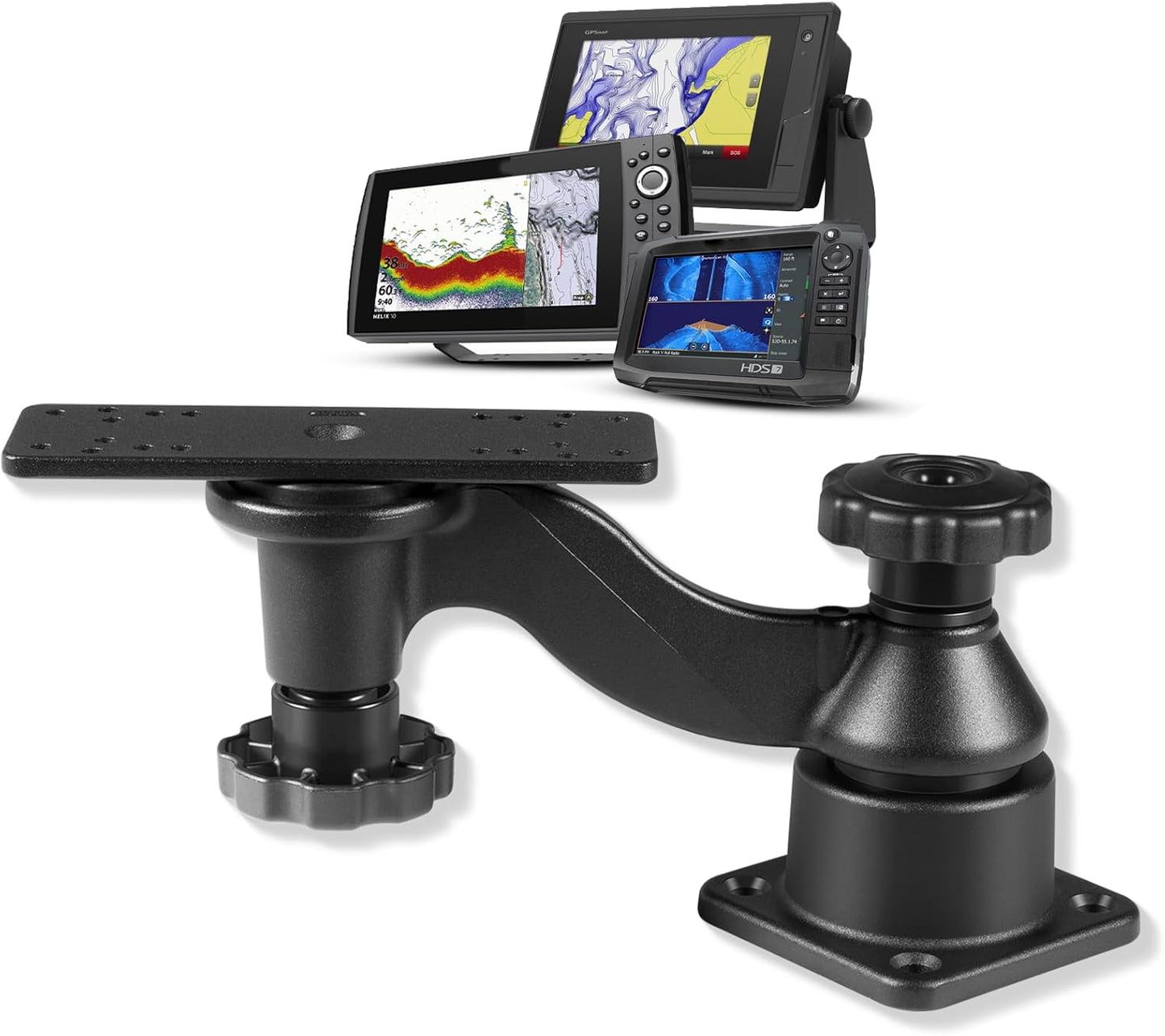 Universal Fish Finder Mount with 6-inch Swing Arm for Screens