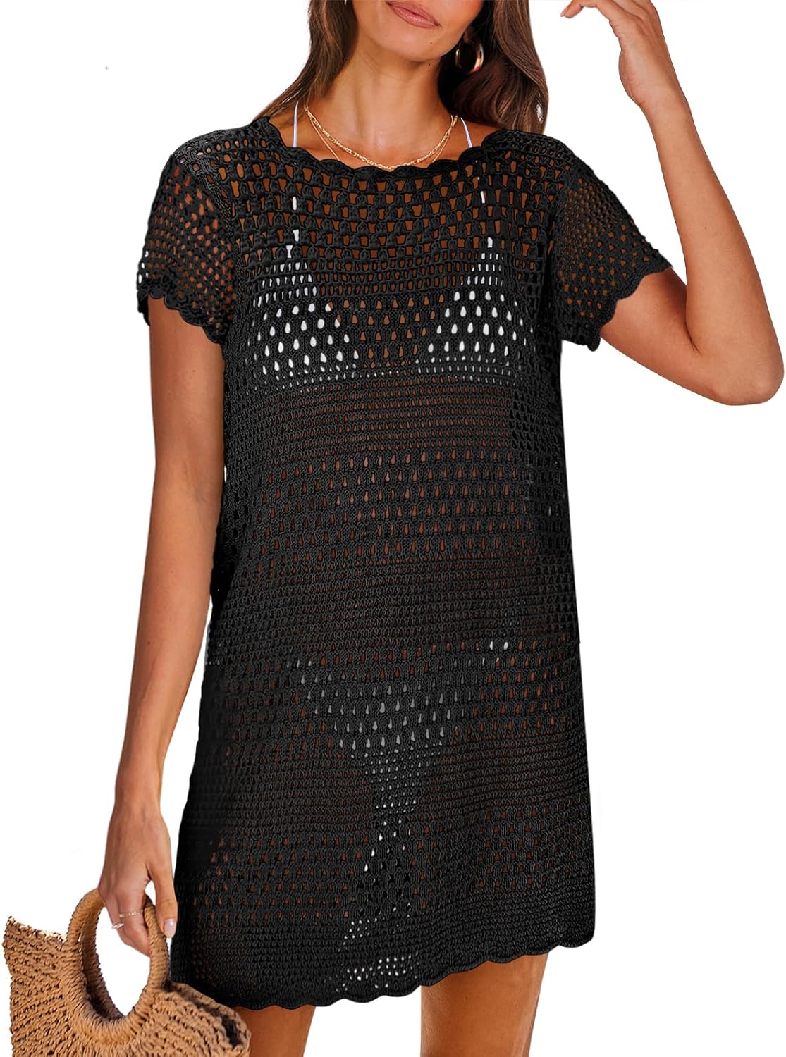 ANRABESS Crochet Bathing Suit Cover Up for Women Summer 2026