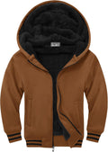 Cozy Unisex Sherpa Lined Fleece Hoodie Jacket for Kids Winter Wear
